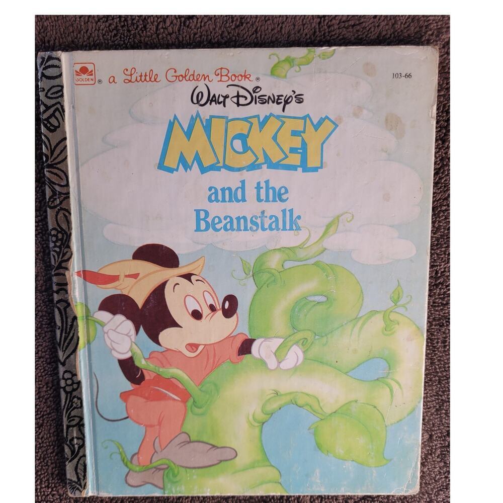 Mickey and the Beanstalk Story Book Vintage 1988